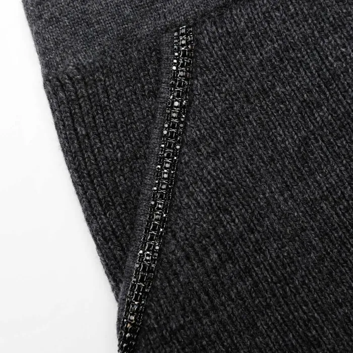 Grey Knit Mini Skirt Women Self Portrait Knitwear Grey Knit Mini Skirt Women Self Portrait Knitwear