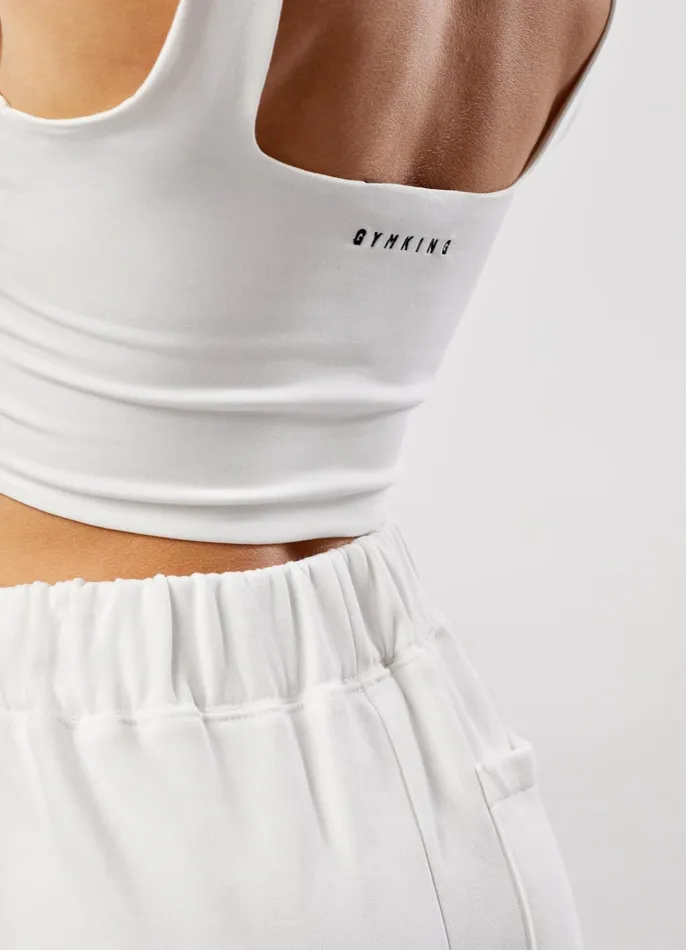 Gym King CoOrds Women GKW Seam Detail Corset Top 8211 Cream