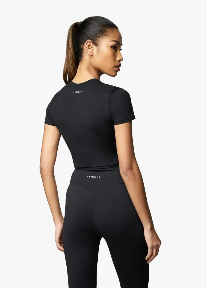 Gym King Gymwear Women 365 Cap Sleeve Tee 8211 Black