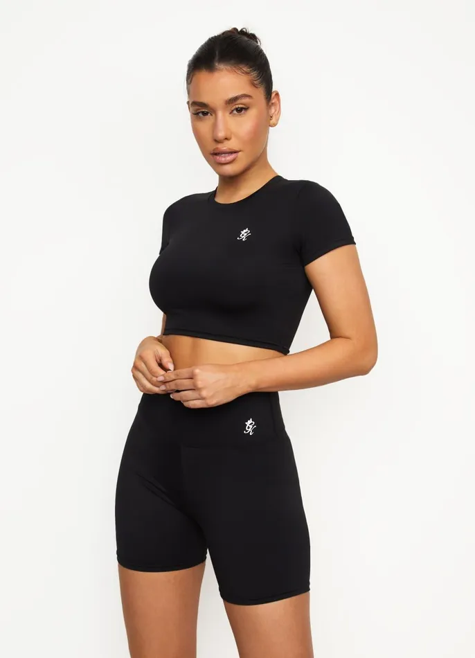 Gym King Gymwear Women 365 Cap Sleeve Tee 8211 Black
