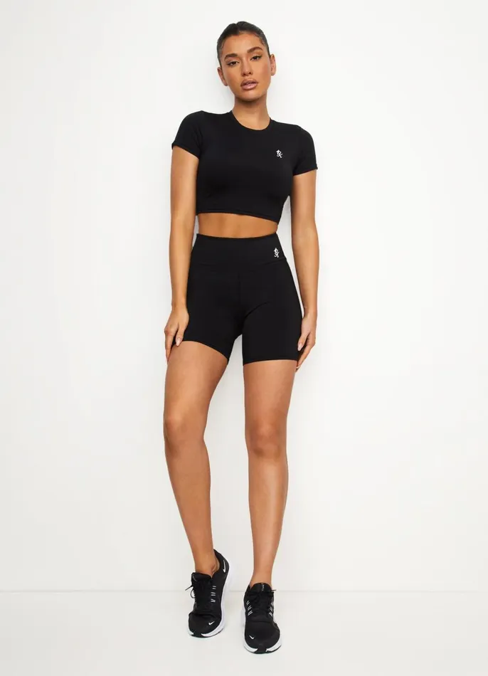 Gym King Gymwear Women 365 Cap Sleeve Tee 8211 Black