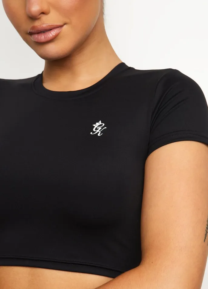 Gym King Gymwear Women 365 Cap Sleeve Tee 8211 Black