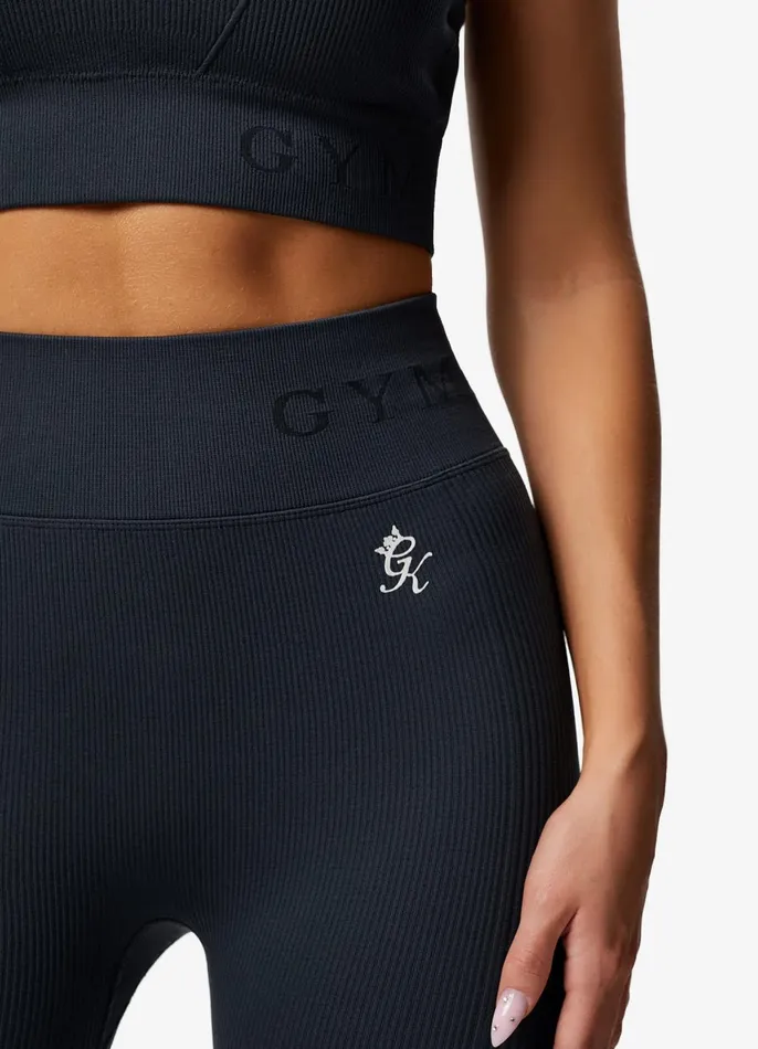 Gym King Gymwear Women Formation Rib Legging 8211 Deep Slate Blue