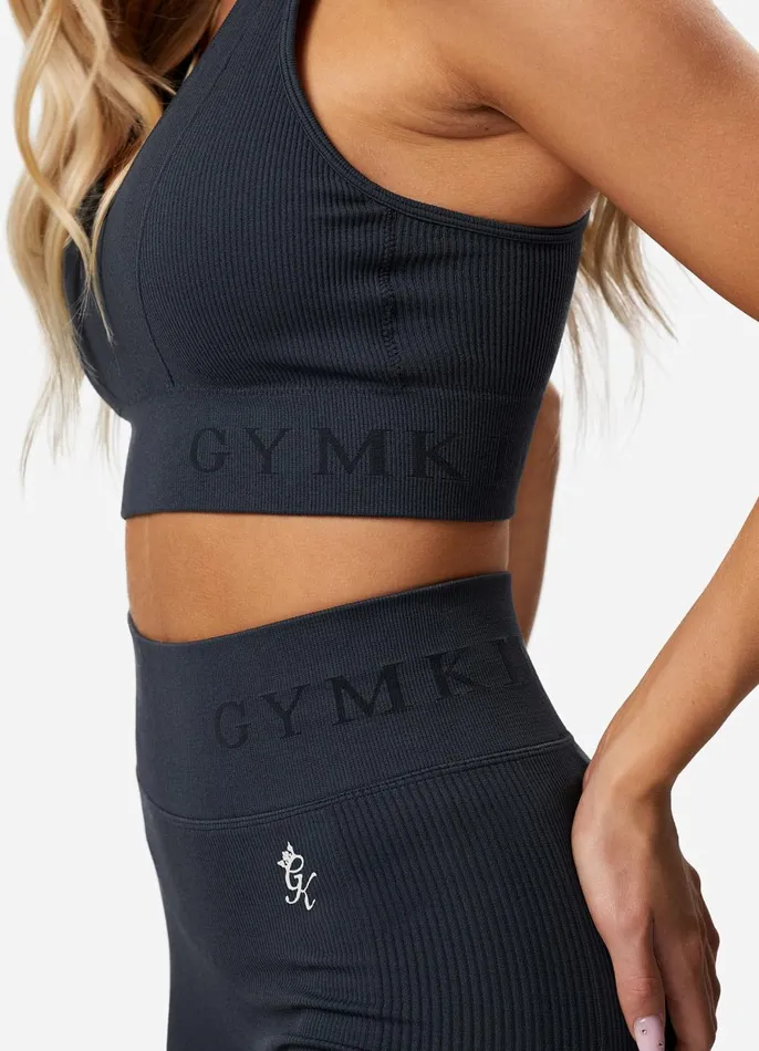 Gym King Gymwear Women Formation Rib Legging 8211 Deep Slate Blue