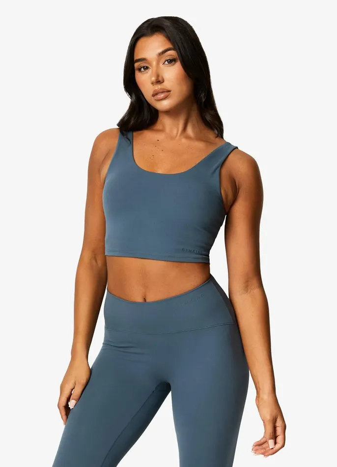Gym King Gymwear Women Peach Luxe Tank 8211 Twilight Blue Luxe