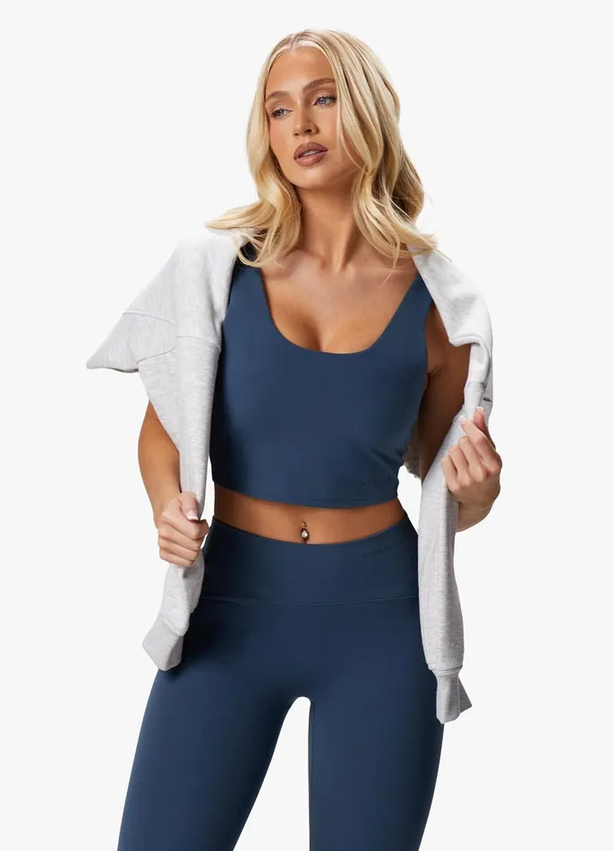 Gym King Gymwear Women Peach Luxe Tank 8211 Twilight Blue Luxe
