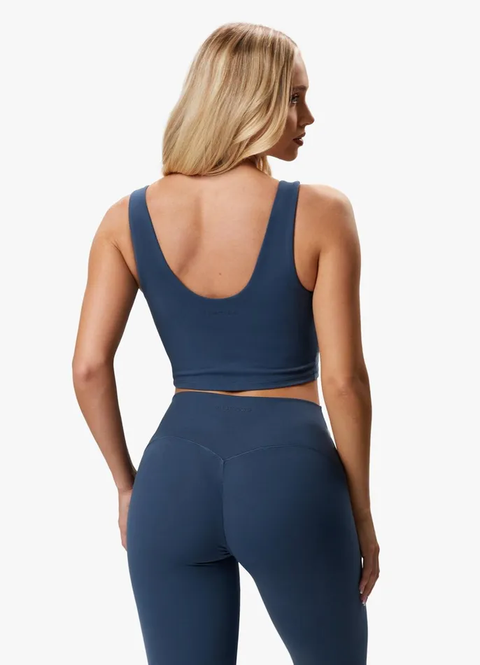 Gym King Gymwear Women Peach Luxe Tank 8211 Twilight Blue Luxe