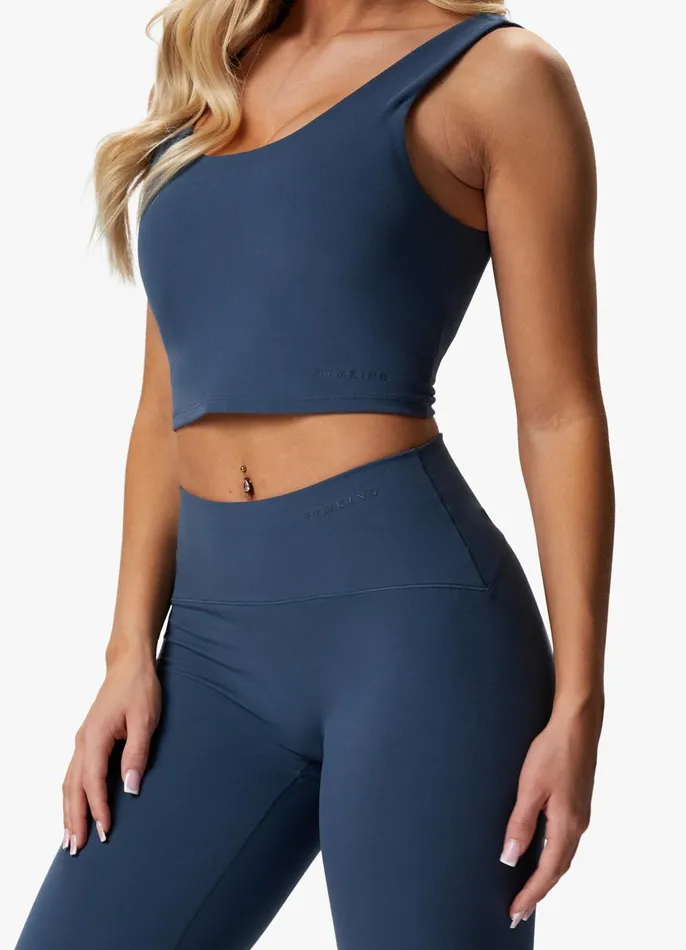 Gym King Gymwear Women Peach Luxe Tank 8211 Twilight Blue Luxe