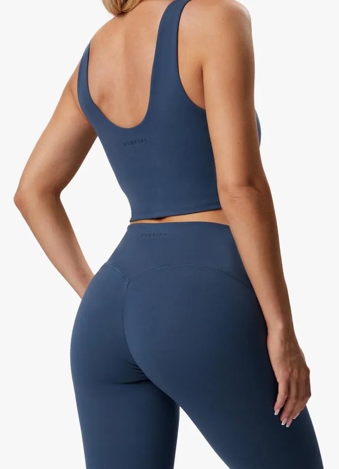 Gym King Gymwear Women Peach Luxe Tank 8211 Twilight Blue Luxe