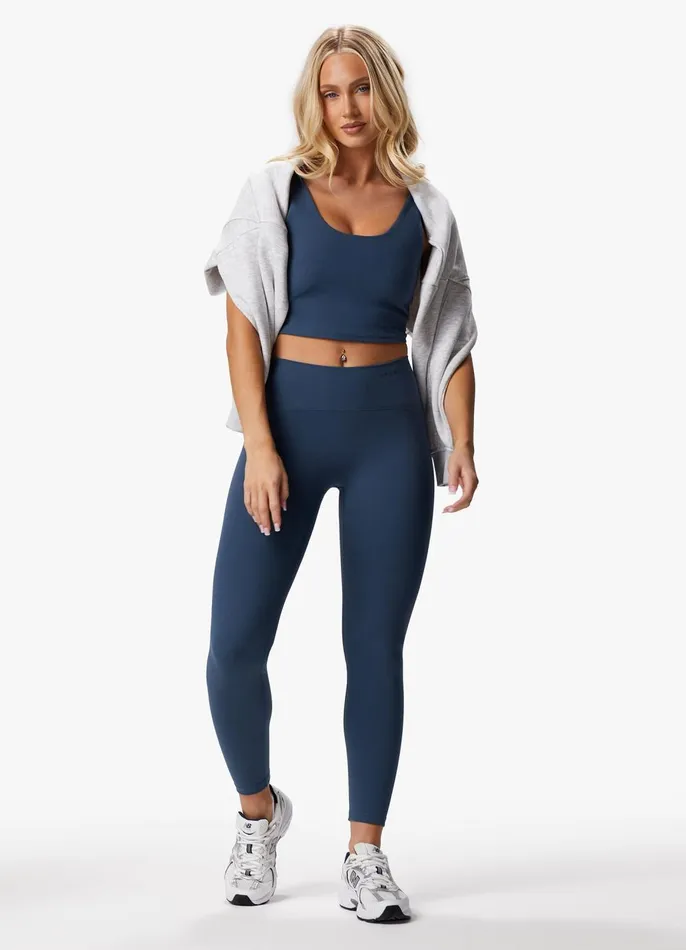 Gym King Gymwear Women Peach Luxe Tank 8211 Twilight Blue Luxe