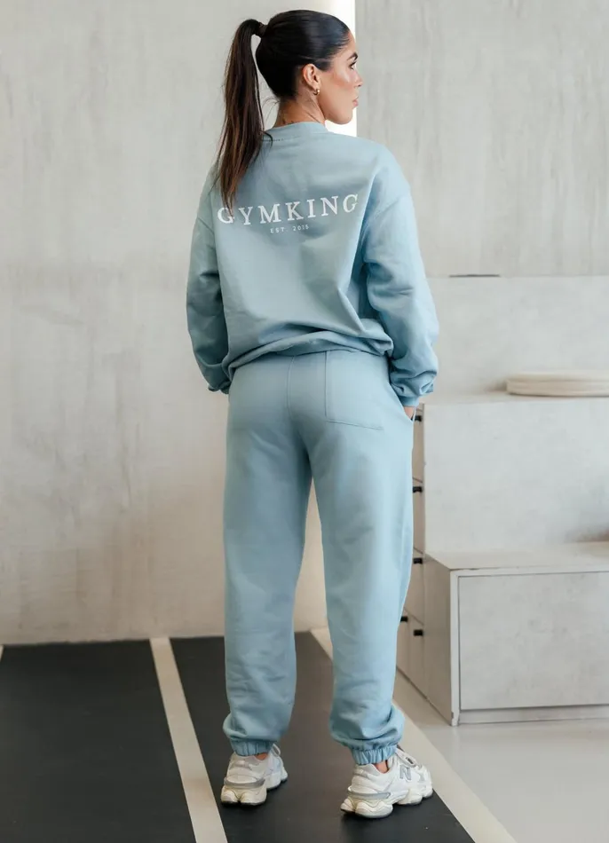 Gym King Joggers Women Established Relaxed Fit Jogger 8211 Stone Blue