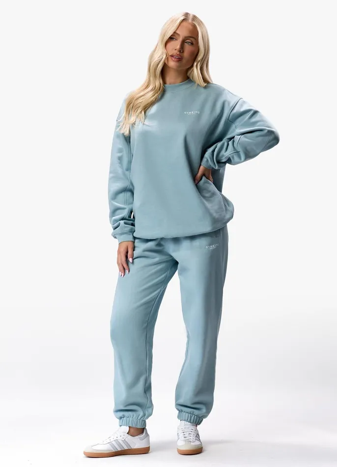 Gym King Joggers Women Established Relaxed Fit Jogger 8211 Stone Blue