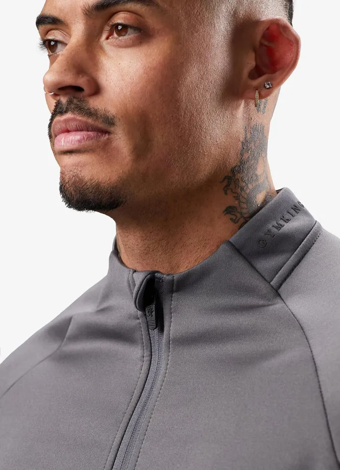 Gym King Outerwear Men Alpha Poly Bomber Jacket 8211 Graphite