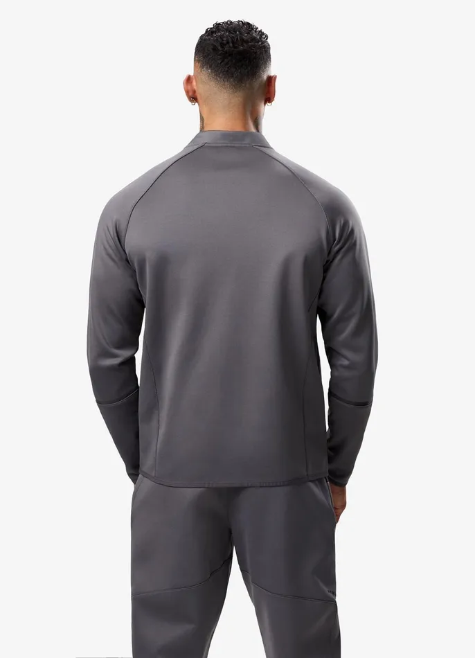 Gym King Outerwear Men Alpha Poly Bomber Jacket 8211 Graphite