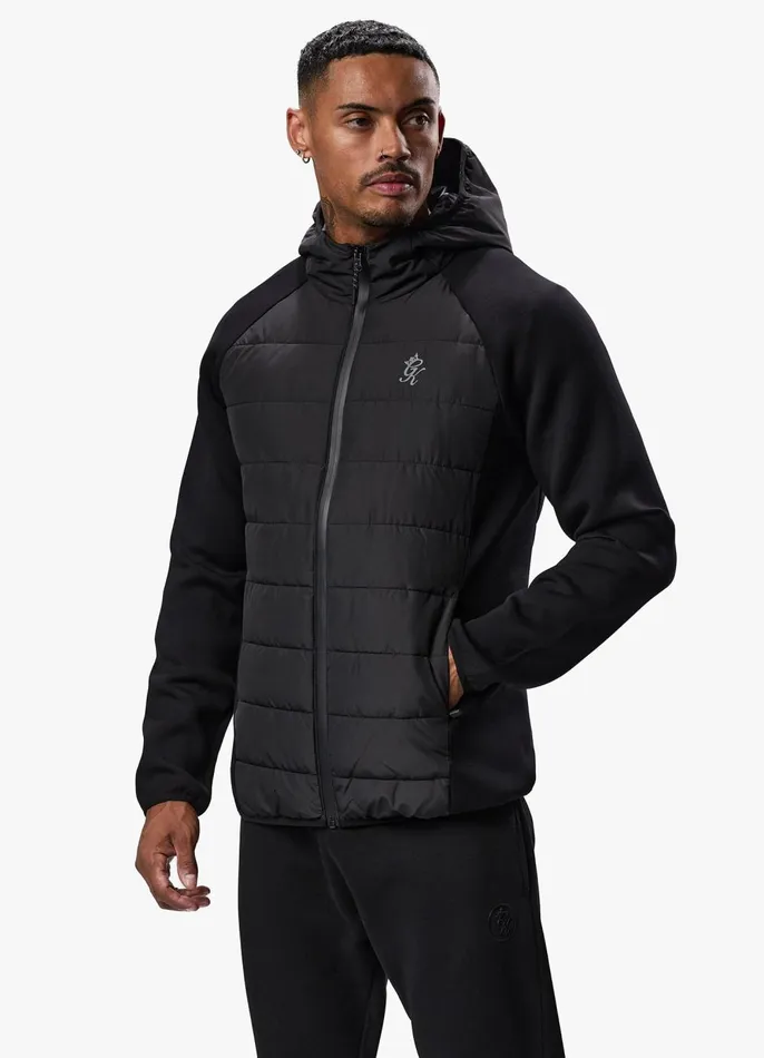 Gym King Outerwear Men Hybrid Jacket 8211 Black