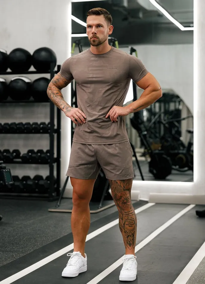Gym King Shorts Men Debossed Camo Short 8211 Iron