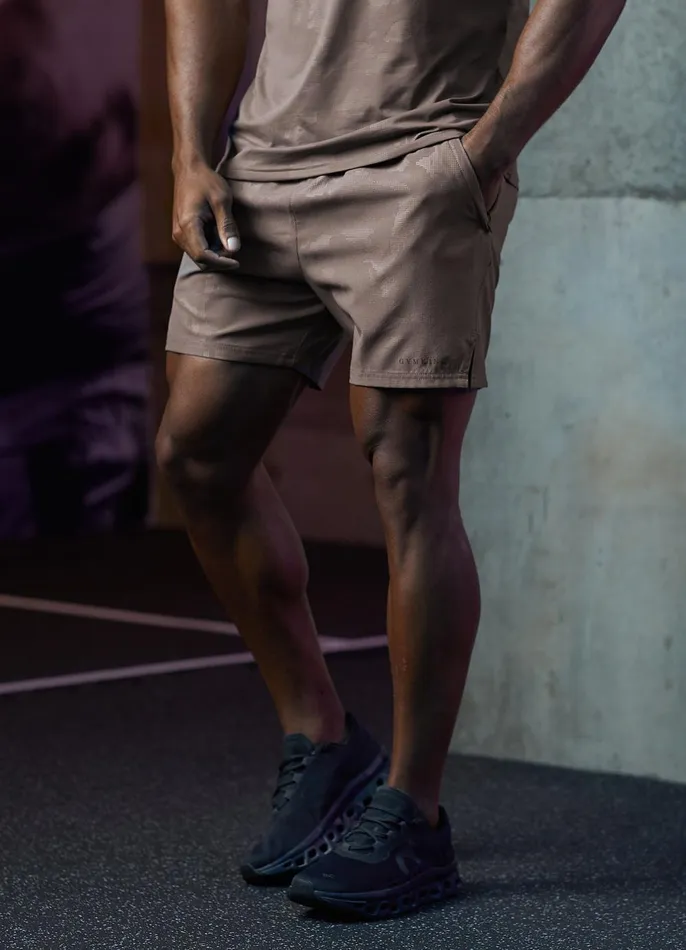 Gym King Shorts Men Debossed Camo Short 8211 Iron
