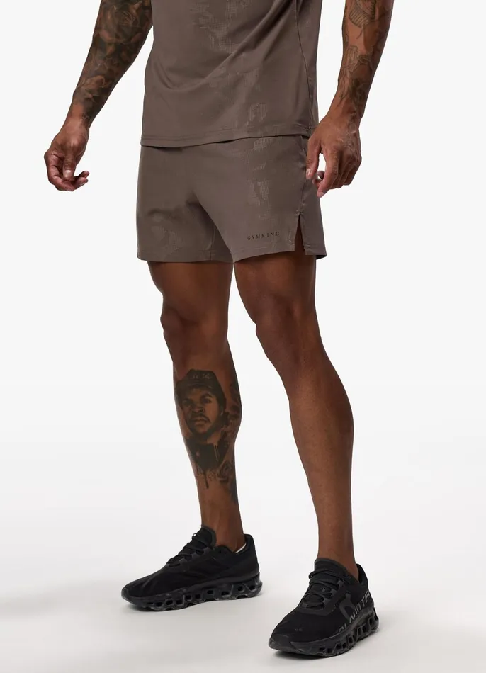 Gym King Shorts Men Debossed Camo Short 8211 Iron