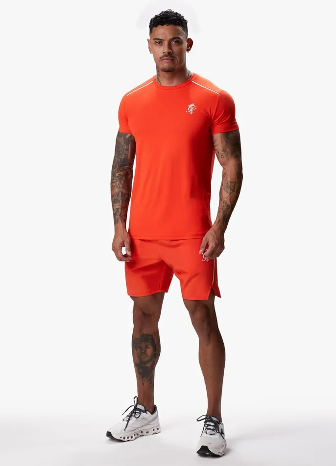 Gym King Shorts Men Flex 6034 Short 8211 Chilli RedWhite