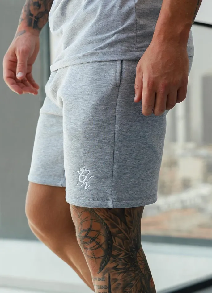 Gym King Shorts Men Fundamental Fleece Short 8211 Grey Marl