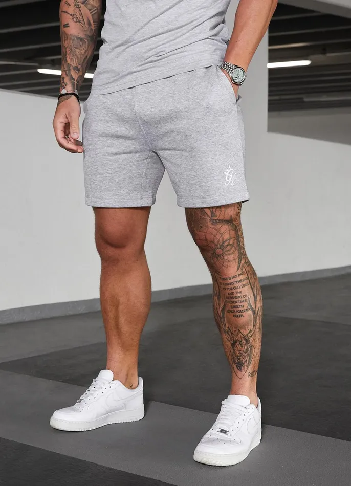 Gym King Shorts Men Fundamental Fleece Short 8211 Grey Marl