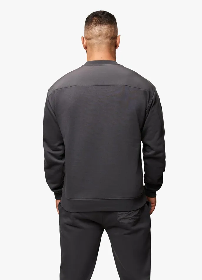 Gym King Sweatshirts and Hoodies Men Eclipse Embossed Sweatshirt 8211 Pewter