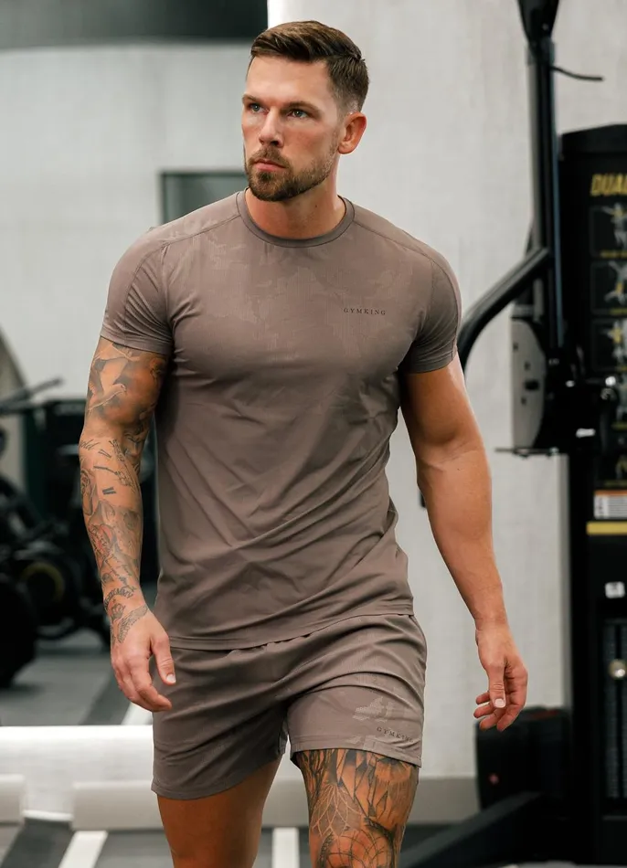 Gym King TShirts Men Debossed Camo Tee 8211 Iron