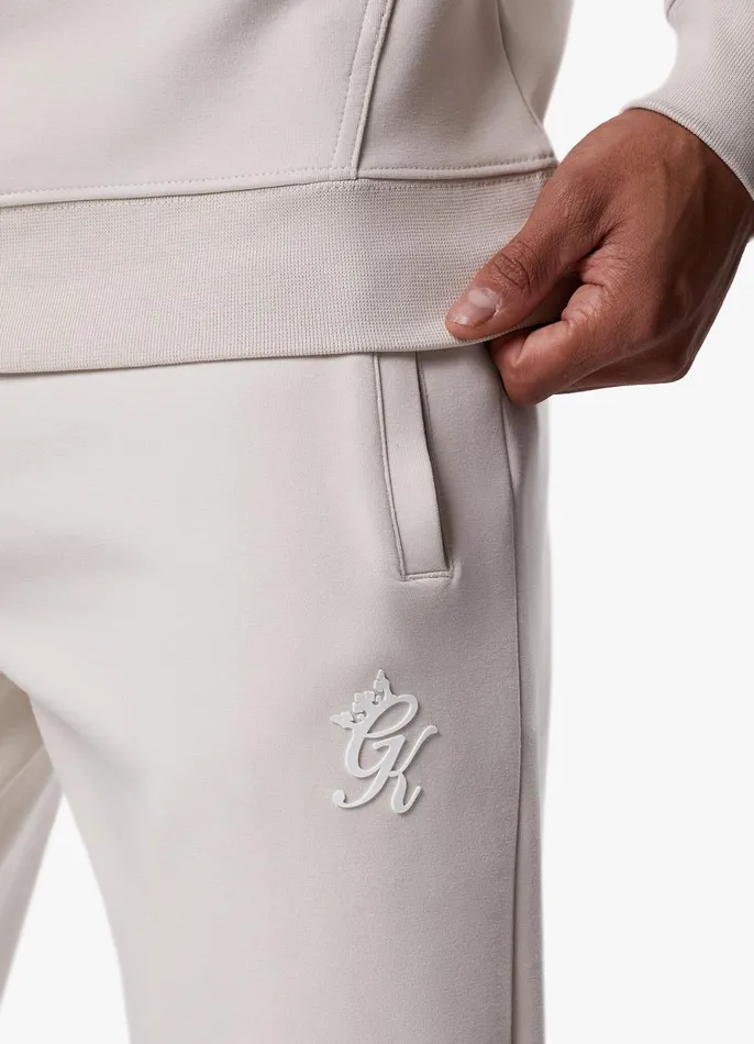 Gym King Tracksuit Bottoms Men Split Linear Jogger 8211 Stone Grey