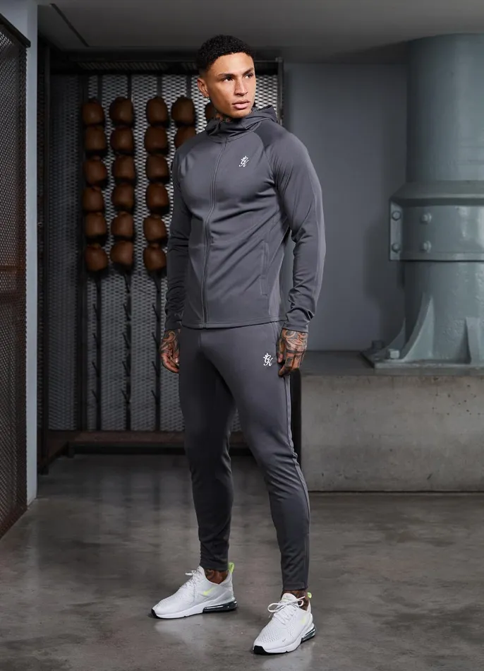 Gym King Tracksuit Tops Men 365 Lightweight Poly Training Hood 8211 Graphite