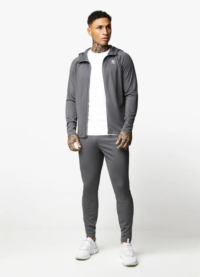 Gym King Tracksuit Tops Men 365 Lightweight Poly Training Hood 8211 Graphite