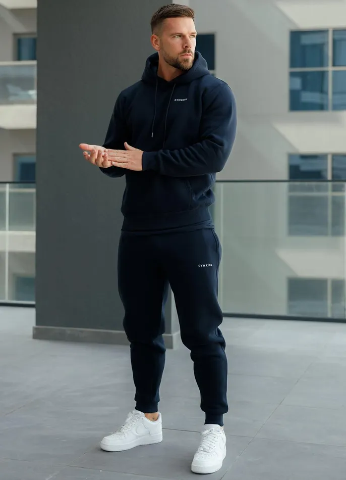 Gym King Tracksuits Men Linear Fundamental Tracksuit 8211 Navy