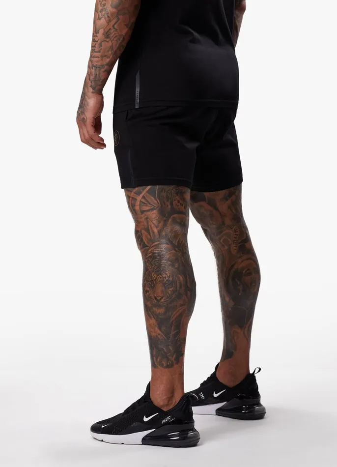 Gym King Twin Sets Men Pro Logo Jersey Short 8211 BlackGold