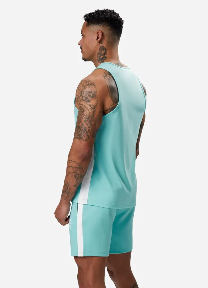Gym King Vests Men Core Plus Poly Vest 8211 Aqua Blue