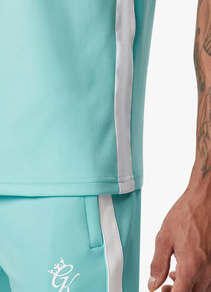 Gym King Vests Men Core Plus Poly Vest 8211 Aqua Blue
