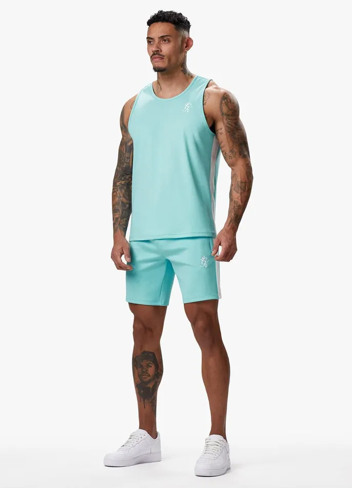 Gym King Vests Men Core Plus Poly Vest 8211 Aqua Blue