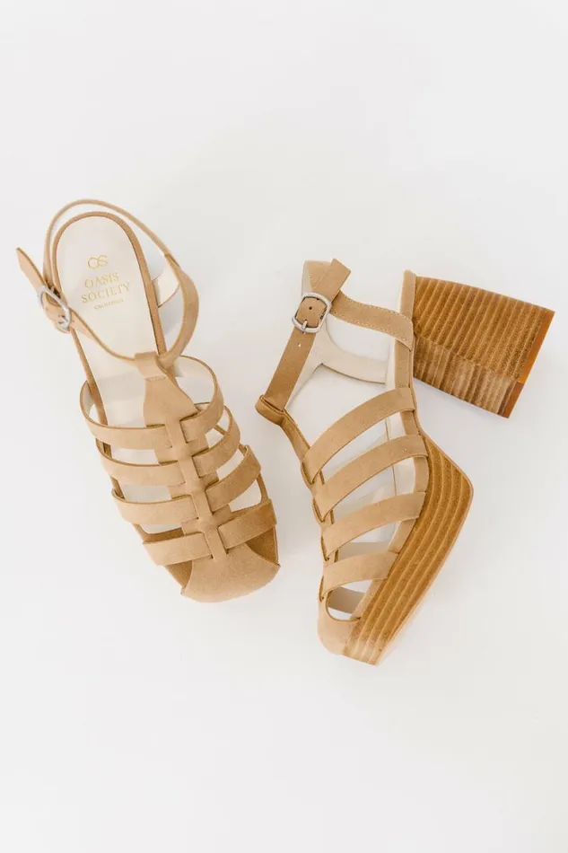 Hailee Platform Heels In Khaki Khaki Women Bohme Shoes