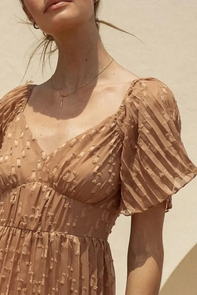 Hallie Midi Dress In Camel Camel Women Bohme Dresses