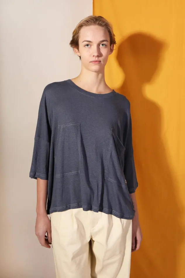 Hamish Top Navy Womens LF Markey Tops