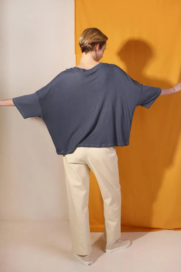 Hamish Top Navy Womens LF Markey Tops
