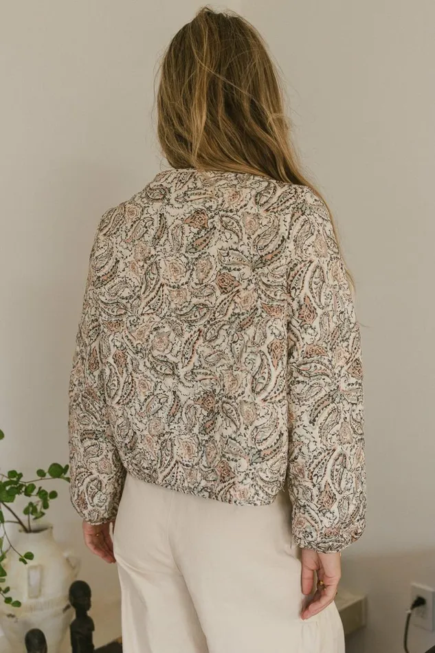 Hannah Paisley Jacket Taupe Women Bohme Outerwear