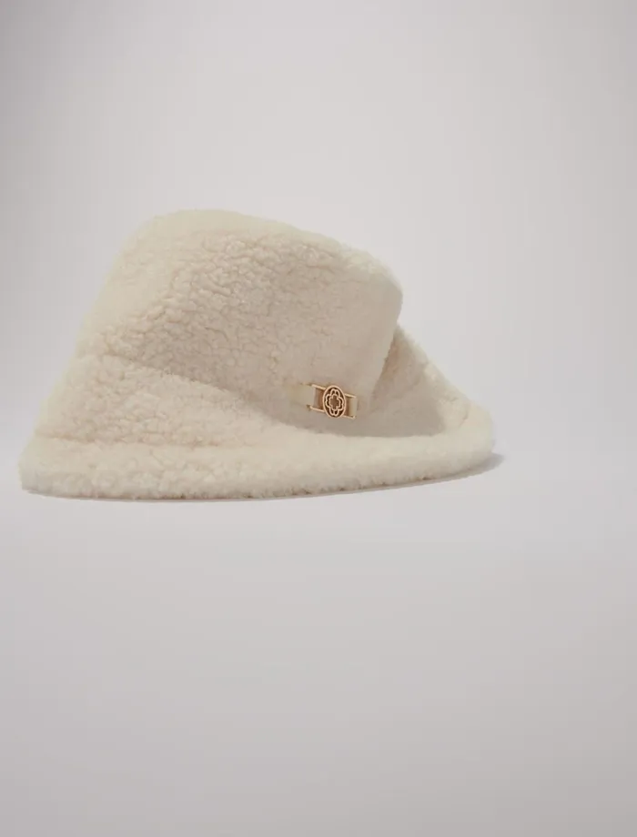 Hats Women Maje Faux Fur Bucket Hat Ecru