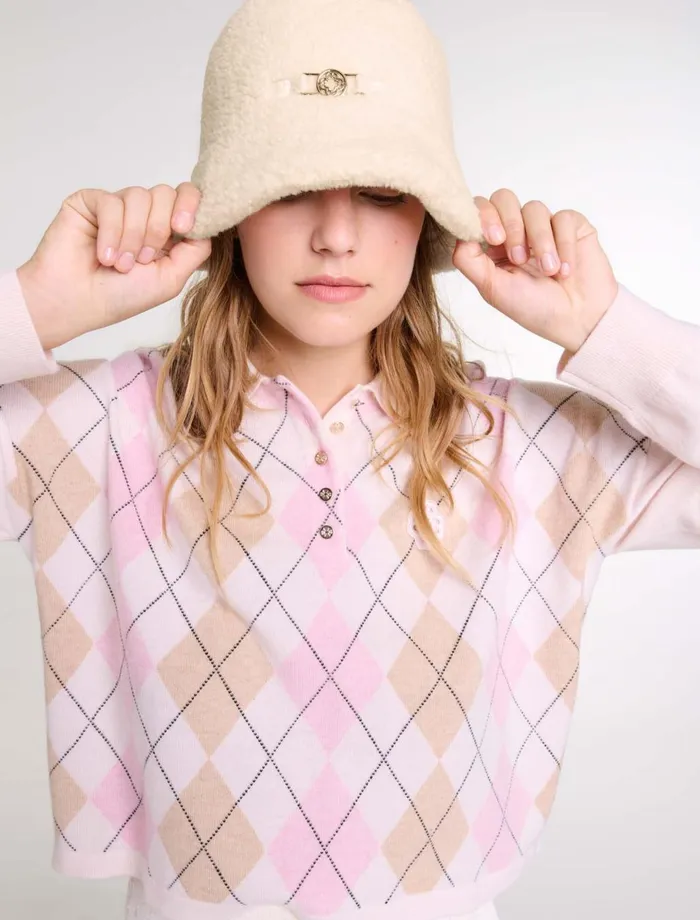 Hats Women Maje Faux Fur Bucket Hat Ecru