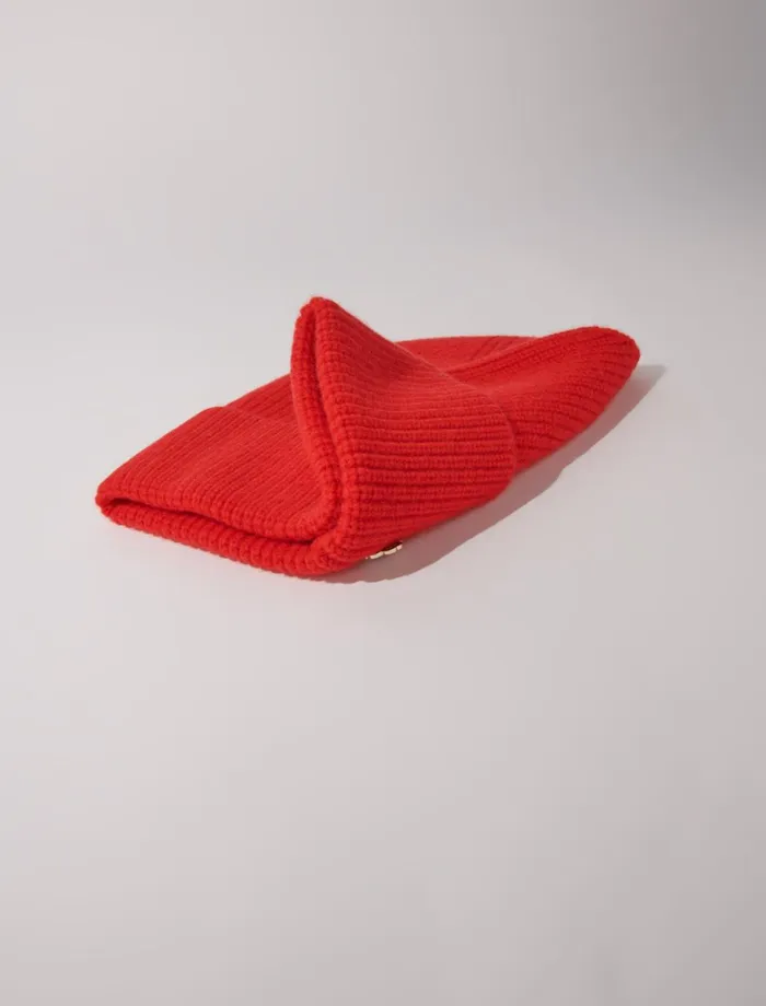 Hats Women Maje Wool And Cashmere Hat Red