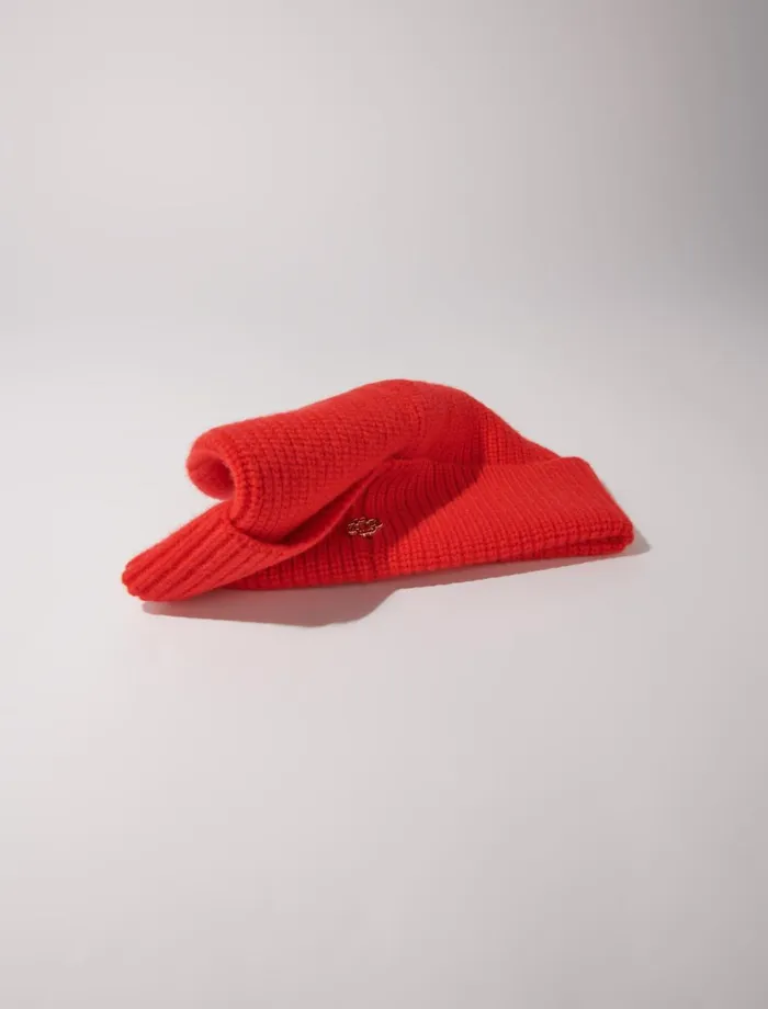 Hats Women Maje Wool And Cashmere Hat Red