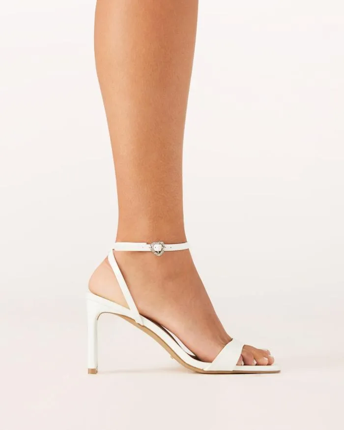 Heels Billini Block Heels GENIK WHITE PATENT