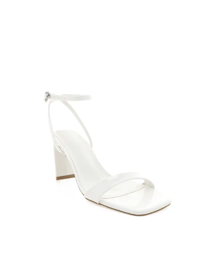 Heels Billini Block Heels GENIK WHITE PATENT