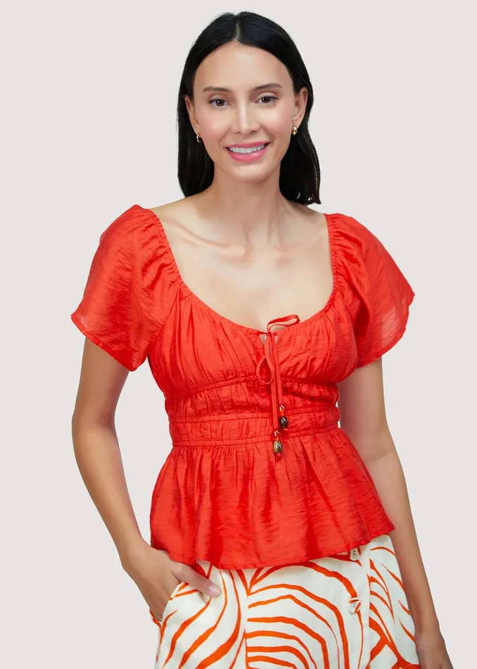 Hidden Oasis Top Red Women Lost Wander Tops