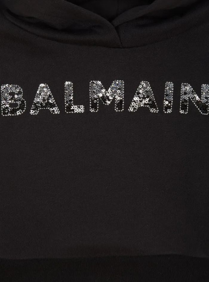 Hoodie Black Kids Balmain