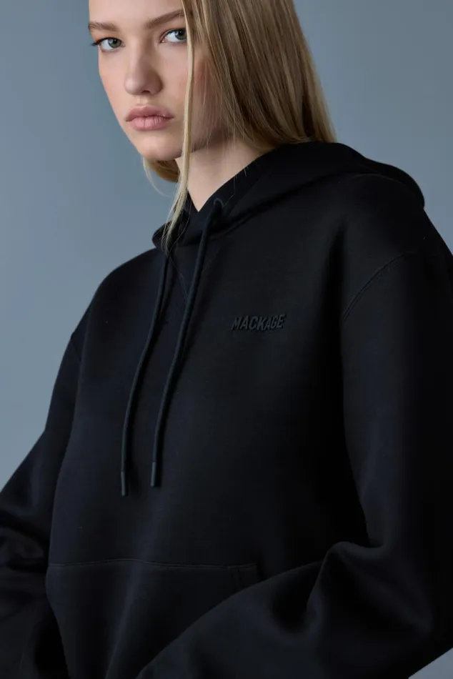 Hoodies and Tops Men Mackage KRYSTIAN Doubleface Jersey Hoodie Flame Hoodies and Tops Men Mackage KRYSTIAN Doubleface Jersey Hoodie Flame
