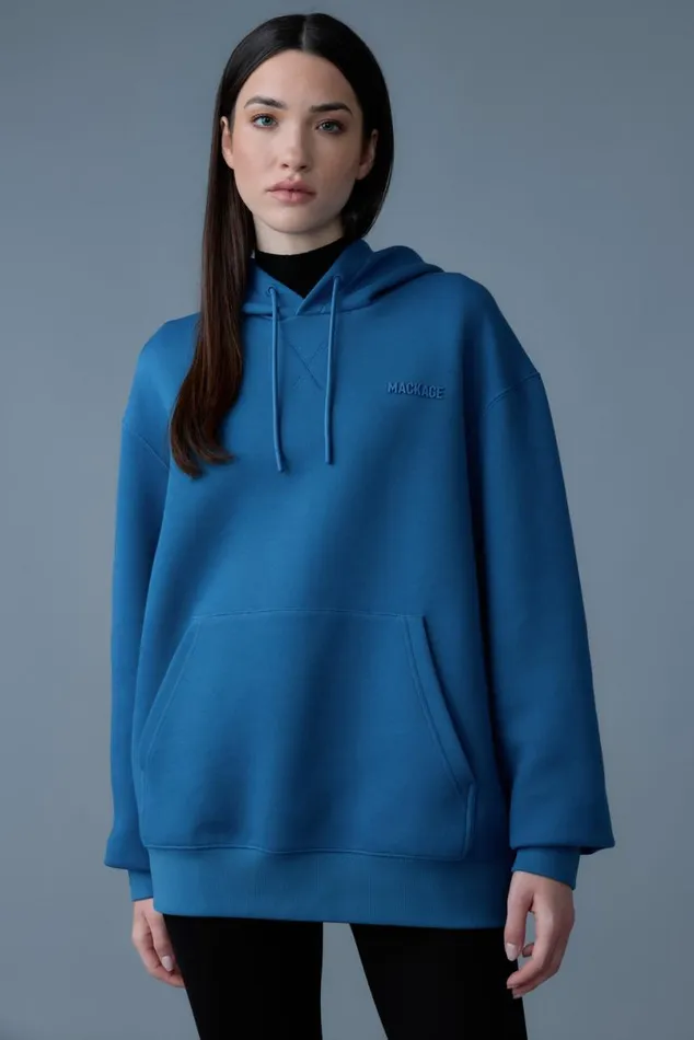 Hoodies and Tops Men Mackage KRYSTIAN Doubleface Jersey Hoodie Flame Hoodies and Tops Men Mackage KRYSTIAN Doubleface Jersey Hoodie Flame